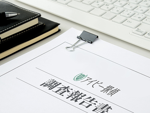 アイビー探偵 調査報告書の紙