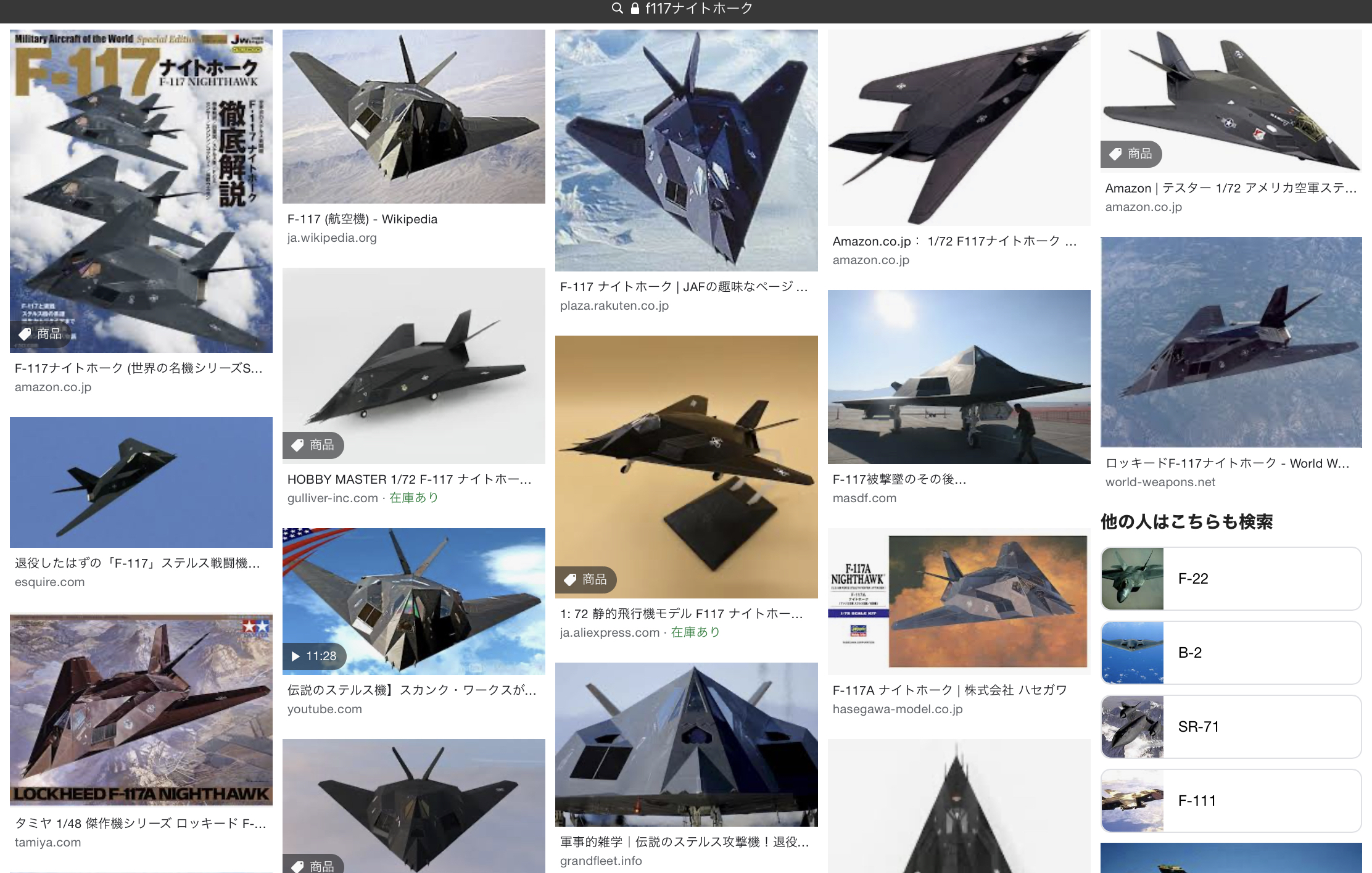F117の検索画面