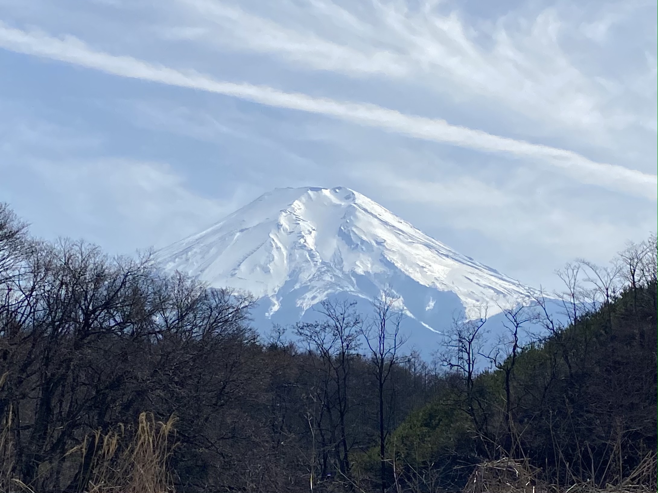 白い富士山