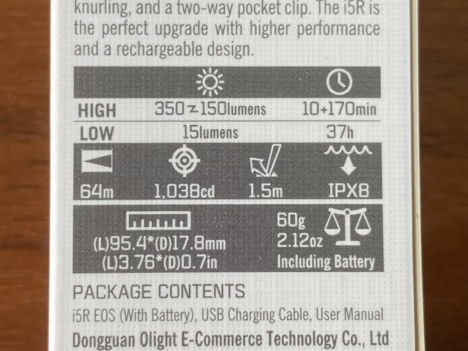 ｉ５Ｒの箱裏