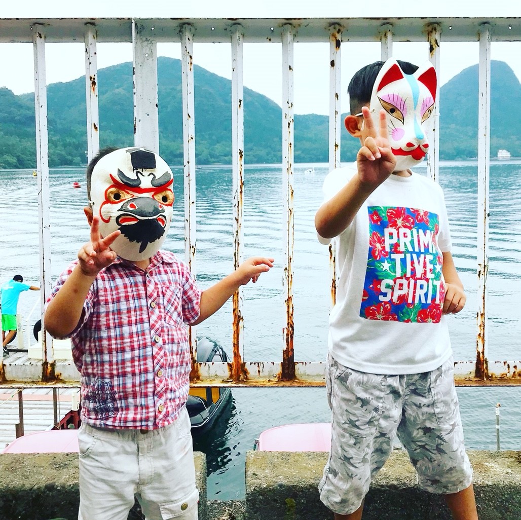 子ども達 榛名湖にて